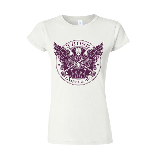 Women’s fitted ‘Crow Skeleton’ tee