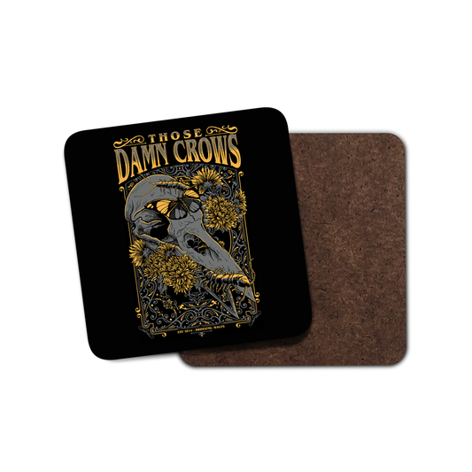 Those Damn Crows 'Butterfly Skull' Coaster
